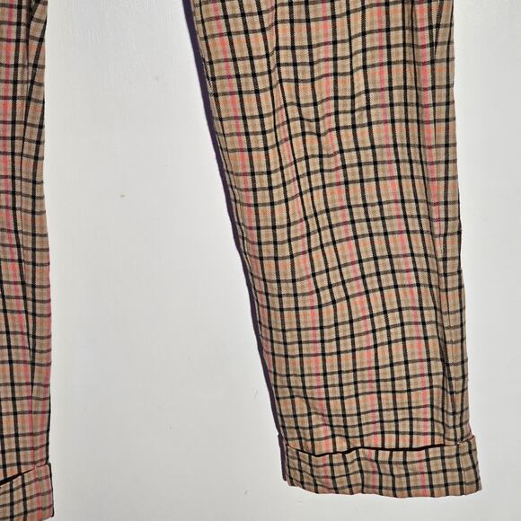 J.Jill Premium Bistretch Plaid Leggings Sz 10 Cotton Blend Grunge Soft Alt Emo - Picture 3 of 6